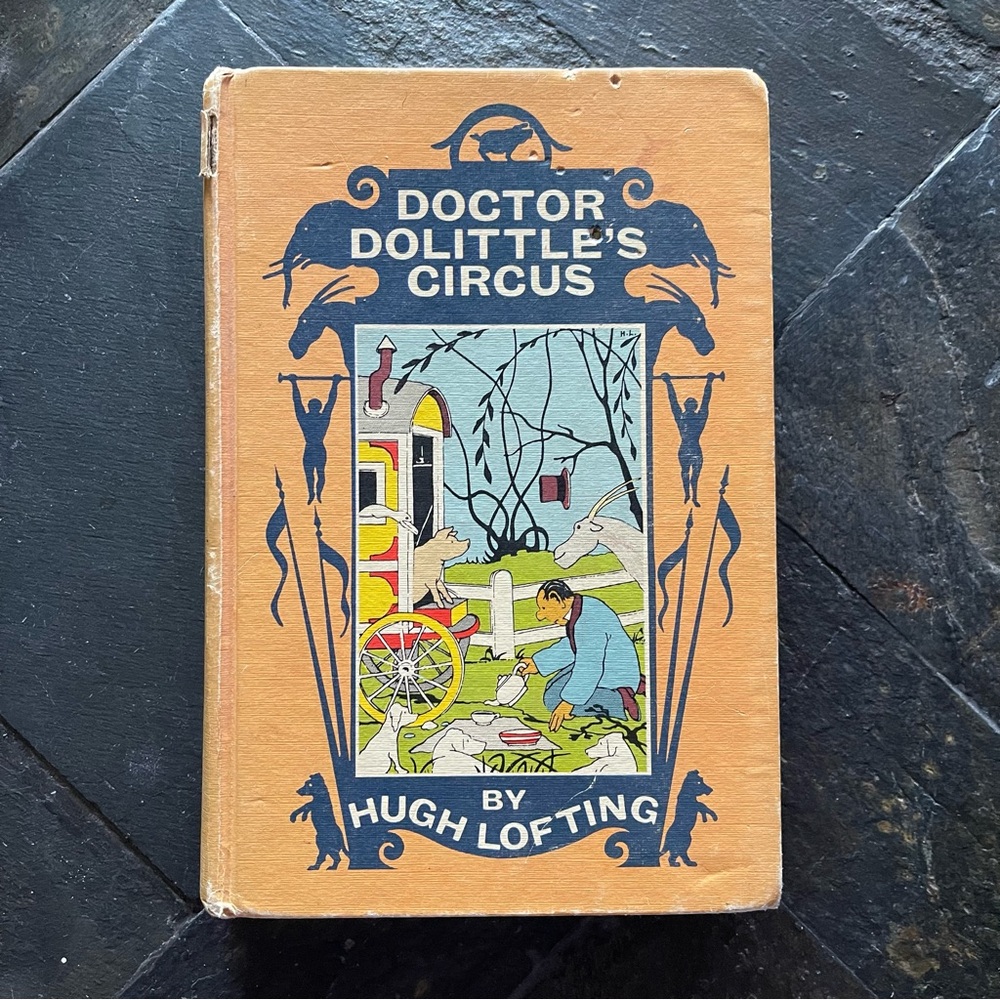1952 Vintage Dr Dolittles Circus Illustrated Hardcover Book Hugh Lofting